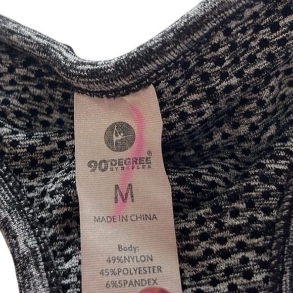 90 Degree Women's Gray Longline Compression Racerback Tank Top Size M Sleeveless - Picture 5 of 5